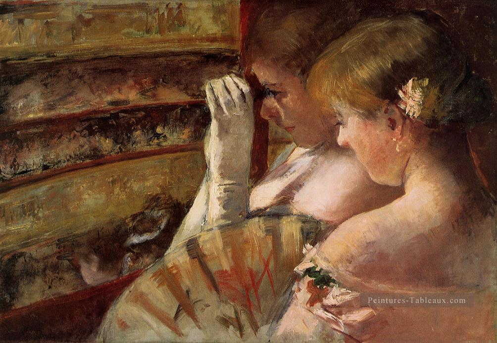 Un coin de la Loge aka Dans la boîte mères des enfants Mary Cassatt Peintures à l'huile